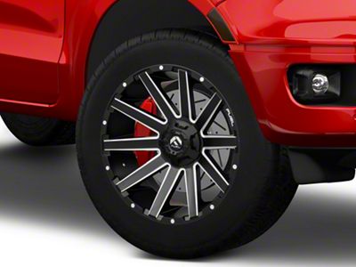 Fuel Wheels Contra Matte Black Milled 6-Lug Wheel; 20x9; 20mm Offset (19-23 Ranger)