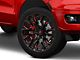 Fuel Wheels Flame Gloss Black Milled with Candy Red 6-Lug Wheel; 22x10; -18mm Offset (19-23 Ranger)
