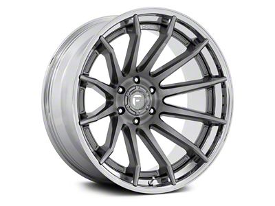 Fuel Wheels Fusion Forged Burn Platinum with Chrome Lip 6-Lug Wheel; 24x12; -44mm Offset (19-23 Ranger)