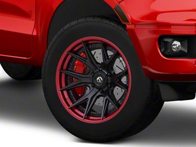 Fuel Wheels Fusion Forged Catalyst Matte Black with Candy Red Lip 6-Lug Wheel; 20x10; -18mm Offset (19-23 Ranger)