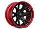 Fuel Wheels Fusion Forged Catalyst Matte Black with Candy Red Lip 6-Lug Wheel; 20x9; 1mm Offset (19-23 Ranger)