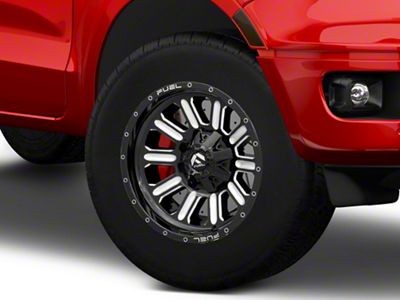 Fuel Wheels Hardline Gloss Black Milled 6-Lug Wheel; 18x9; 20mm Offset (19-23 Ranger)