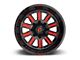 Fuel Wheels Hardline Gloss Black with Red Tint Clear 6-Lug Wheel; 20x12; -44mm Offset (19-23 Ranger)