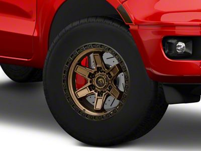 Fuel Wheels Kicker Matte Bronze with Black Bead Ring 6-Lug Wheel; 17x9; -12mm Offset (19-23 Ranger)