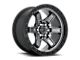 Fuel Wheels Kicker Matte Gunmetal with Black Bead Ring 6-Lug Wheel; 17x9; -12mm Offset (19-23 Ranger)