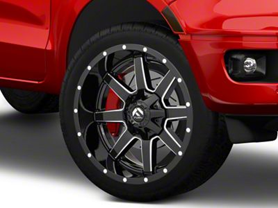 Fuel Wheels Maverick Gloss Black Milled 6-Lug Wheel; 22x10; -24mm Offset (19-23 Ranger)