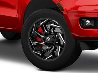 Fuel Wheels Reaction Gloss Black Milled 6-Lug Wheel; 20x9; 1mm Offset (19-23 Ranger)