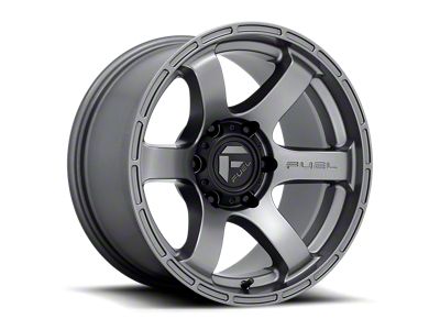 Fuel Wheels Rush Matte Gunmetal 6-Lug Wheel; 17x9; 1mm Offset (19-23 Ranger)