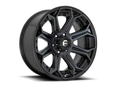 Fuel Wheels Siege Gloss Black Machined Double Dark Tint 6-Lug Wheel; 24x12; -44mm Offset (19-23 Ranger)