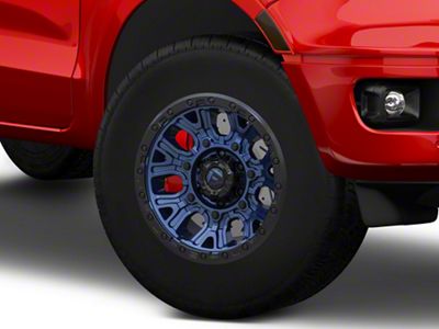 Fuel Wheels Traction Dark Blue with Black Ring 6-Lug Wheel; 17x9; 1mm Offset (19-23 Ranger)