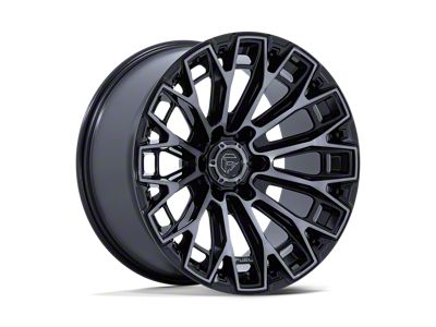 Fuel Wheels Trax Gloss Black Machined Face Dark Tinted Clear 6-Lug Wheel; 17x9; 20mm Offset (24-25 Ranger)
