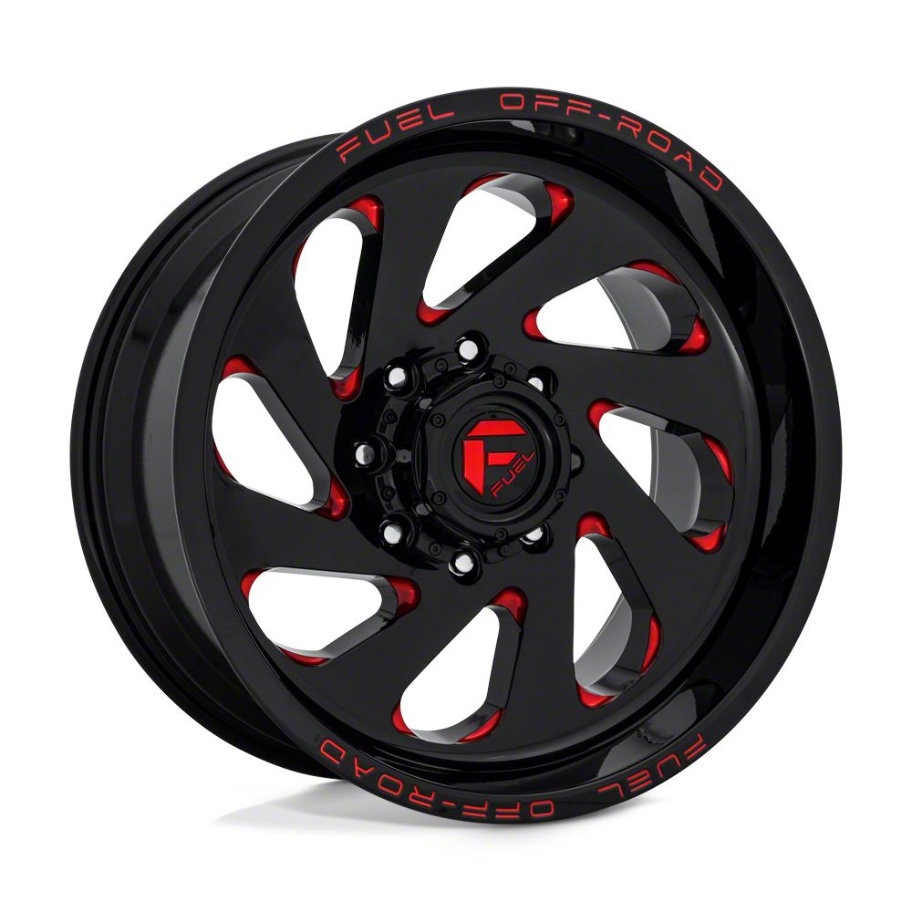 Fuel Wheels Ranger Vortex Gloss Black with Red Tinted Clear 6-Lug Wheel ...