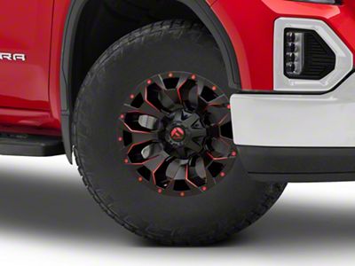 Fuel Wheels Assault Matte Black Red Milled 6-Lug Wheel; 17x8.5; 14mm Offset (19-24 Sierra 1500)