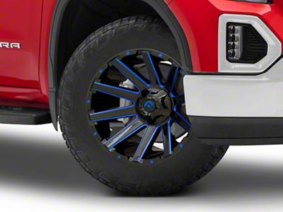 Fuel Wheels Contra Gloss Black with Blue Tinted Clear 6-Lug Wheel; 20x10; -19mm Offset (19-24 Sierra 1500)