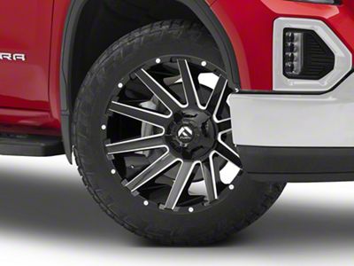 Fuel Wheels Contra Gloss Black Milled 6-Lug Wheel; 24x14; -75mm Offset (19-24 Sierra 1500)