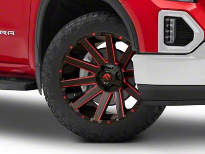 Fuel Wheels Contra Gloss Black with Red Tint 6-Lug Wheel; 22x10; -19mm Offset (19-24 Sierra 1500)