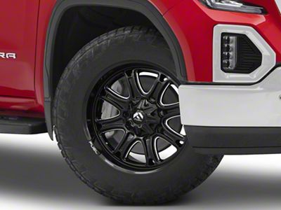 Fuel Wheels Darkstar Gloss Black Milled 6-Lug Wheel; 20x9; 1mm Offset (19-25 Sierra 1500)