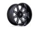 Fuel Wheels Darkstar Matte Gunmetal with Black Lip 6-Lug Wheel; 22x10; 10mm Offset (19-24 Sierra 1500)