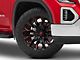 Fuel Wheels Flame Gloss Black Milled with Candy Red 6-Lug Wheel; 22x10; -18mm Offset (19-24 Sierra 1500)