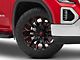 Fuel Wheels Flame Gloss Black Milled with Candy Red 6-Lug Wheel; 22x12; -44mm Offset (19-24 Sierra 1500)