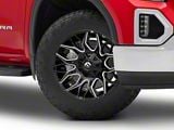 Fuel Wheels Flame Gloss Black Milled with Red Accents 6-Lug Wheel; 20x10; -18mm Offset (19-25 Sierra 1500)