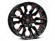 Fuel Wheels Flame Gloss Black Milled with Red Accents 6-Lug Wheel; 20x10; -18mm Offset (19-24 Sierra 1500)