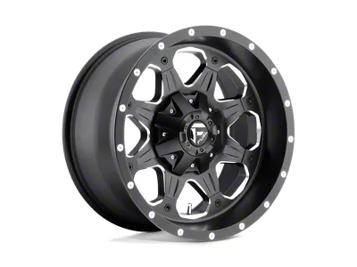 Fuel Wheels Heater Matte Black Double Dark Tint Machined 6-Lug Wheel; 22x10; -13mm Offset (19-25 Sierra 1500)