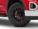 Fuel Wheels Quake Gloss Black Milled with Red Tint 6-Lug Wheel; 18x9; 1mm Offset (19-24 Sierra 1500)