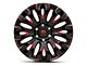 Fuel Wheels Quake Gloss Black Milled with Red Tint 6-Lug Wheel; 18x9; 1mm Offset (19-24 Sierra 1500)