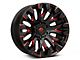 Fuel Wheels Quake Gloss Black Milled with Red Tint 6-Lug Wheel; 18x9; 1mm Offset (19-24 Sierra 1500)