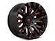 Fuel Wheels Quake Gloss Black Milled with Red Tint 6-Lug Wheel; 20x9; 1mm Offset (19-24 Sierra 1500)