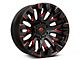 Fuel Wheels Quake Gloss Black Milled with Red Tint 6-Lug Wheel; 20x9; 1mm Offset (19-24 Sierra 1500)