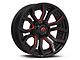 Fuel Wheels Rage Gloss Black Red Tinted 6-Lug Wheel; 20x9; 1mm Offset (14-18 Sierra 1500)