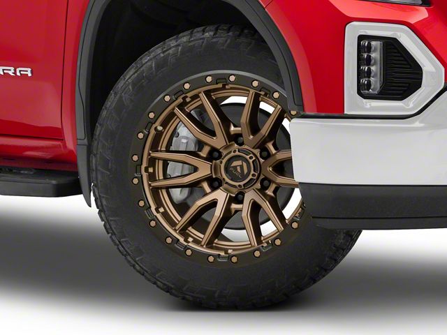 Fuel Wheels Rebel Matte Bronze with Black Bead Ring 6-Lug Wheel; 22x9; 20mm Offset (19-24 Sierra 1500)