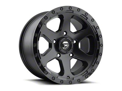 Fuel Wheels Ripper Matte Black with Gloss Black Lip 6-Lug Wheel; 17x9; 35mm Offset (14-18 Sierra 1500)