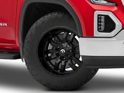 Fuel Wheels Sledge Matte Black with Gloss Black Lip 6-Lug Wheel; 20x12; -45mm Offset (19-25 Sierra 1500)