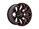 Fuel Wheels Assault Matte Black Red Milled 8-Lug Wheel; 20x9; 20mm Offset (07-10 Sierra 2500 HD)