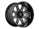 Fuel Wheels Darkstar Matte Gunmetal with Black Lip 8-Lug Wheel; 20x10; -18mm Offset (20-25 Sierra 2500 HD)