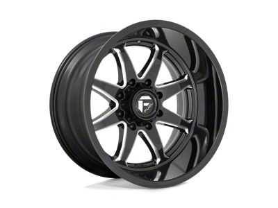 Fuel Wheels Hammer Gloss Black Milled 8-Lug Wheel; 22x10; -18mm Offset (20-25 Sierra 2500 HD)