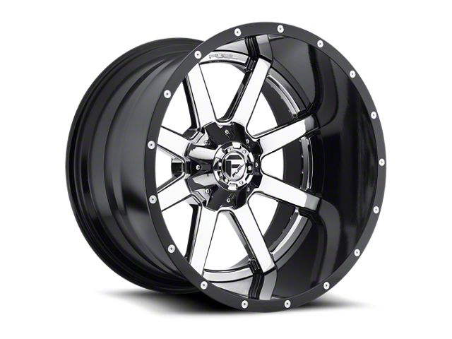 Fuel Wheels Maverick Chrome with Gloss Black Lip 8-Lug Wheel; 22x14; -70mm Offset (20-24 Sierra 2500 HD)