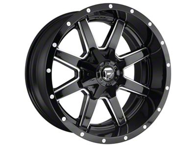 Fuel Wheels Maverick Gloss Black Milled 8-Lug Wheel; 20x9; 1mm Offset (07-10 Sierra 2500 HD)