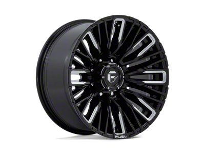 Fuel Wheels Rebar Gloss Black Milled 8-Lug Wheel; 20x10; -18mm Offset (20-24 Sierra 2500 HD)