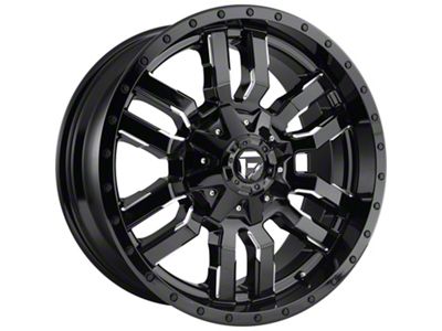 Fuel Wheels Sledge Gloss Black Milled 8-Lug Wheel; 20x9; 1mm Offset (07-10 Sierra 2500 HD)