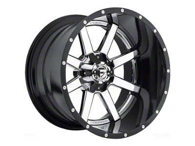 Fuel Wheels Maverick Chrome with Gloss Black Lip 8-Lug Wheel; 20x10; -19mm Offset (07-10 Sierra 3500 HD SRW)