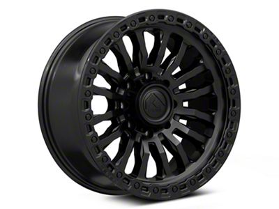 Fuel Wheels Rincon Matte Black with Gloss Black Lip 8-Lug Wheel; 17x9; 1mm Offset (07-10 Sierra 3500 HD SRW)