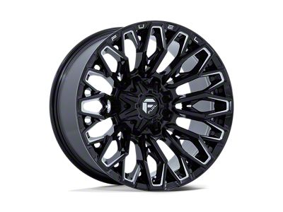 Fuel Wheels Strike Gloss Black Milled 8-Lug Wheel; 20x9; 1mm Offset (07-10 Sierra 3500 HD SRW)