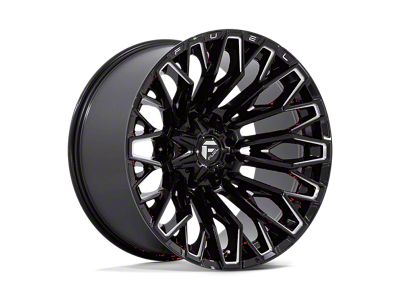 Fuel Wheels Strike Gloss Black Milled 8-Lug Wheel; 22x12; -44mm Offset (07-10 Sierra 3500 HD SRW)