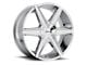 Fuel Wheels Triton Platinum Brushed Gunmetal with Tinted Clear 8-Lug Wheel; 22x12; -43mm Offset (07-10 Sierra 3500 HD SRW)