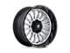 Fuel Wheels Arc Silver Brushed Face with Milled Black Lip 6-Lug Wheel; 22x10; -18mm Offset (19-24 Silverado 1500)