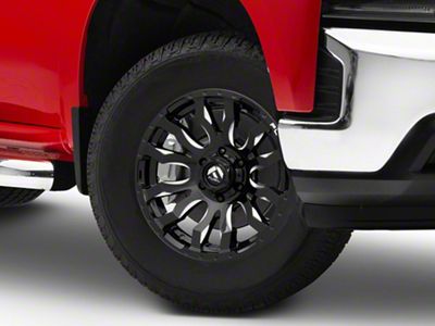 Fuel Wheels Blitz Gloss Black Milled 6-Lug Wheel; 17x9; 1mm Offset (19-25 Silverado 1500)